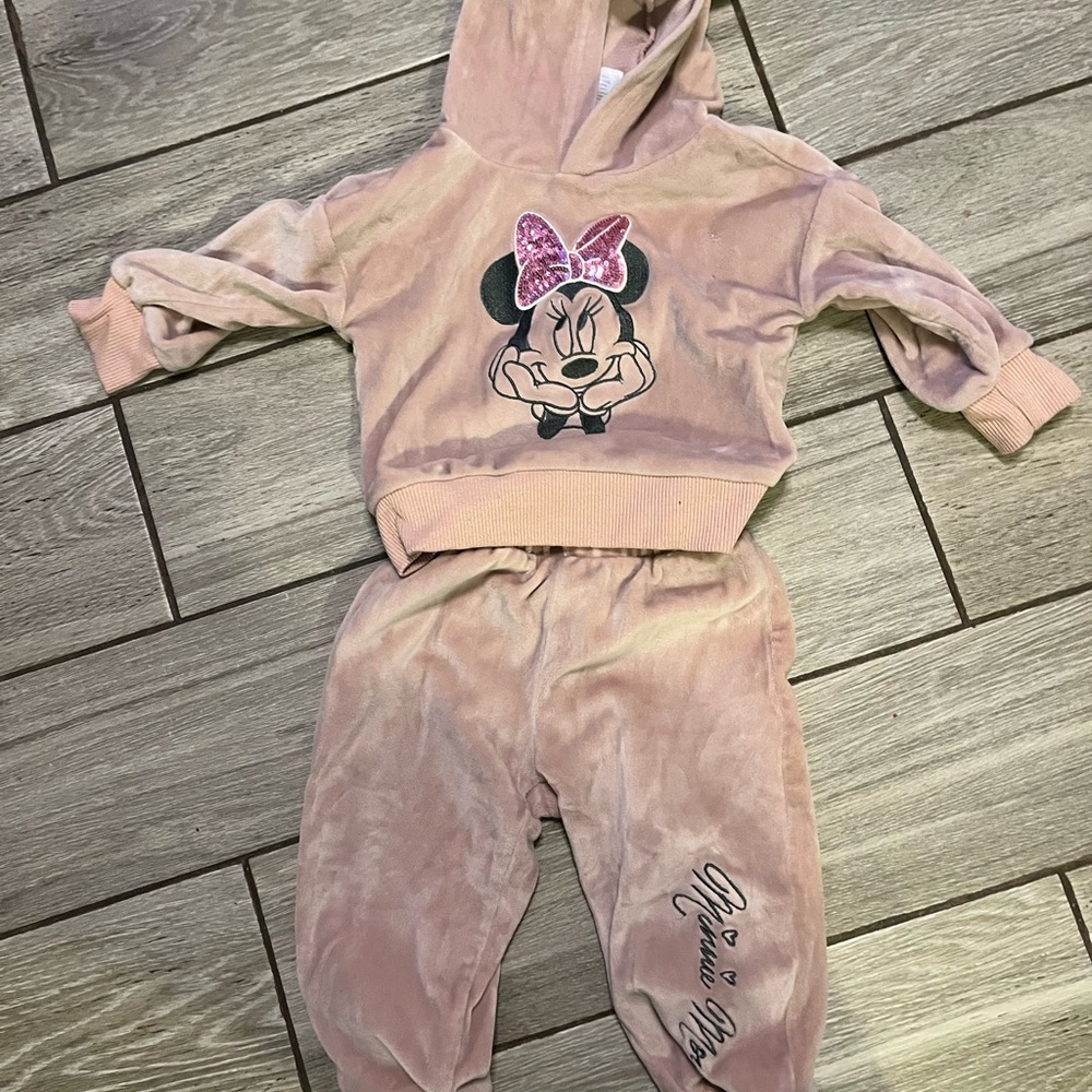 Disney Pink Kids Matching Set with Minnie Mouse